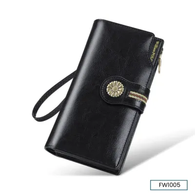 GENUINE LEATHER BLACK PURSE